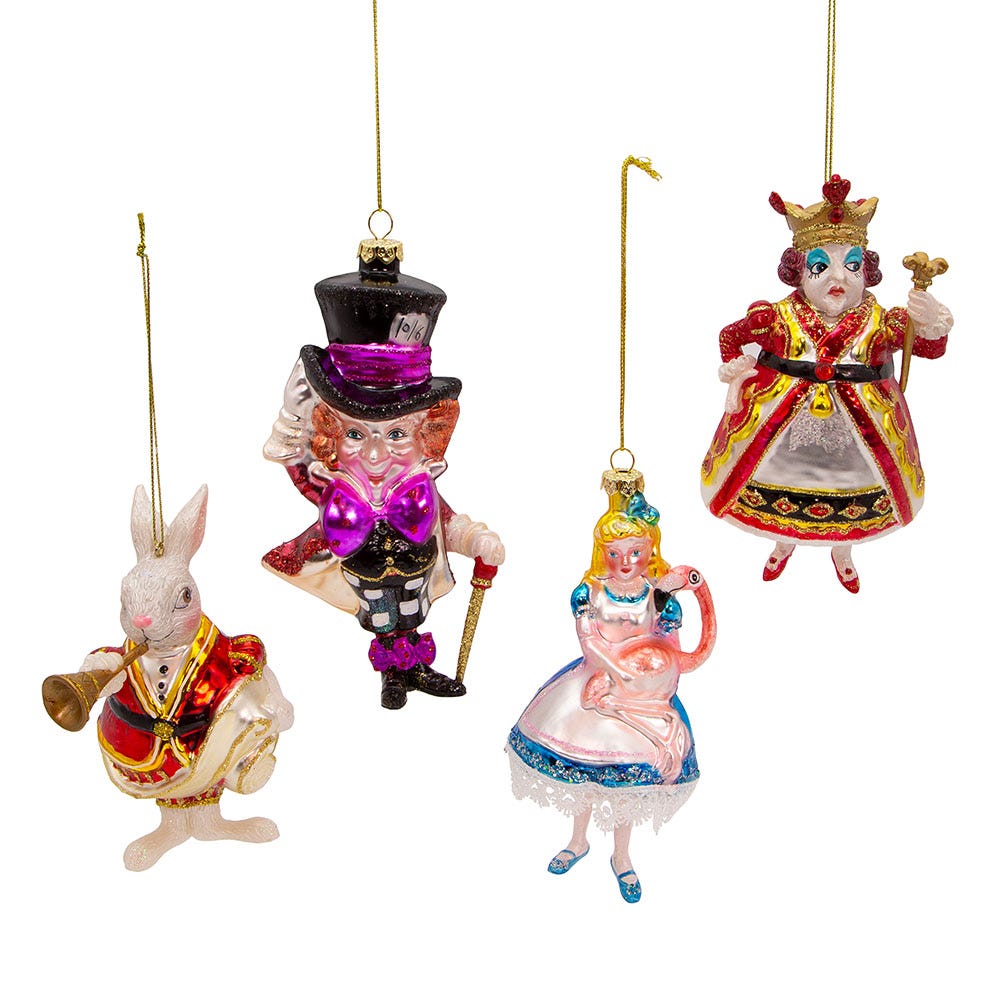 Kurt Adler 5-5.5-Inch Noble Gems™ Glass Wonderland Gift Set, 4-Piece Set